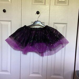 Kidizen purple and black sequence tutu skirt